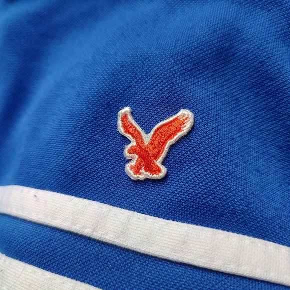 American Eagle Outfitters Royal Blue Zip-Up Track Jacket with White Stripes - Picture 7 of 8